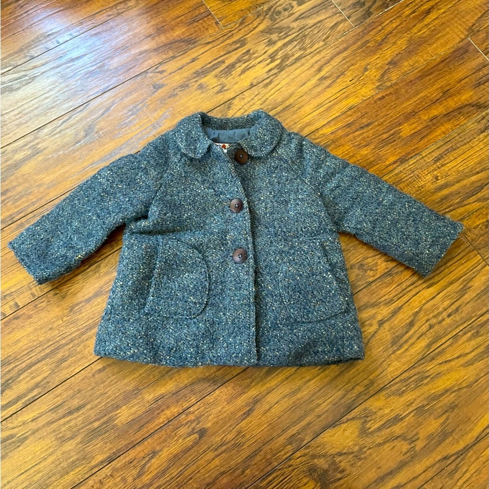 Zara Baby Girl Tweed Pea Coat